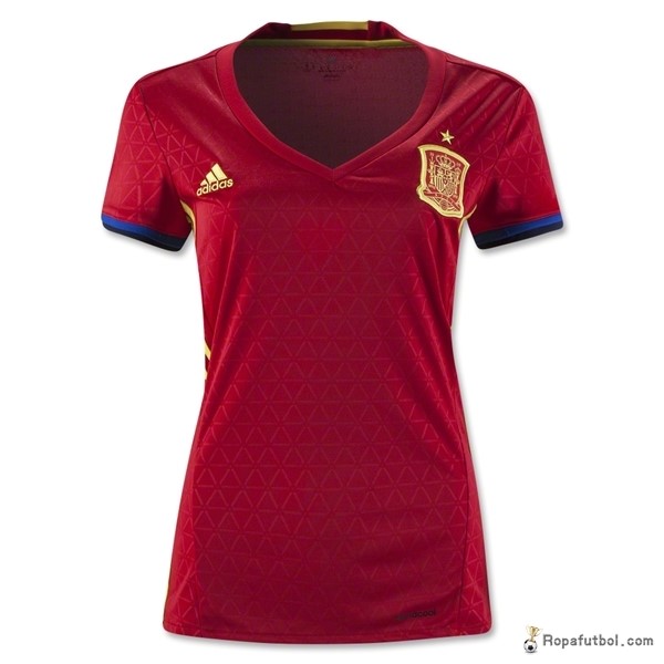 Camiseta España Replica Primera Ropa Mujer 2016 Rojo